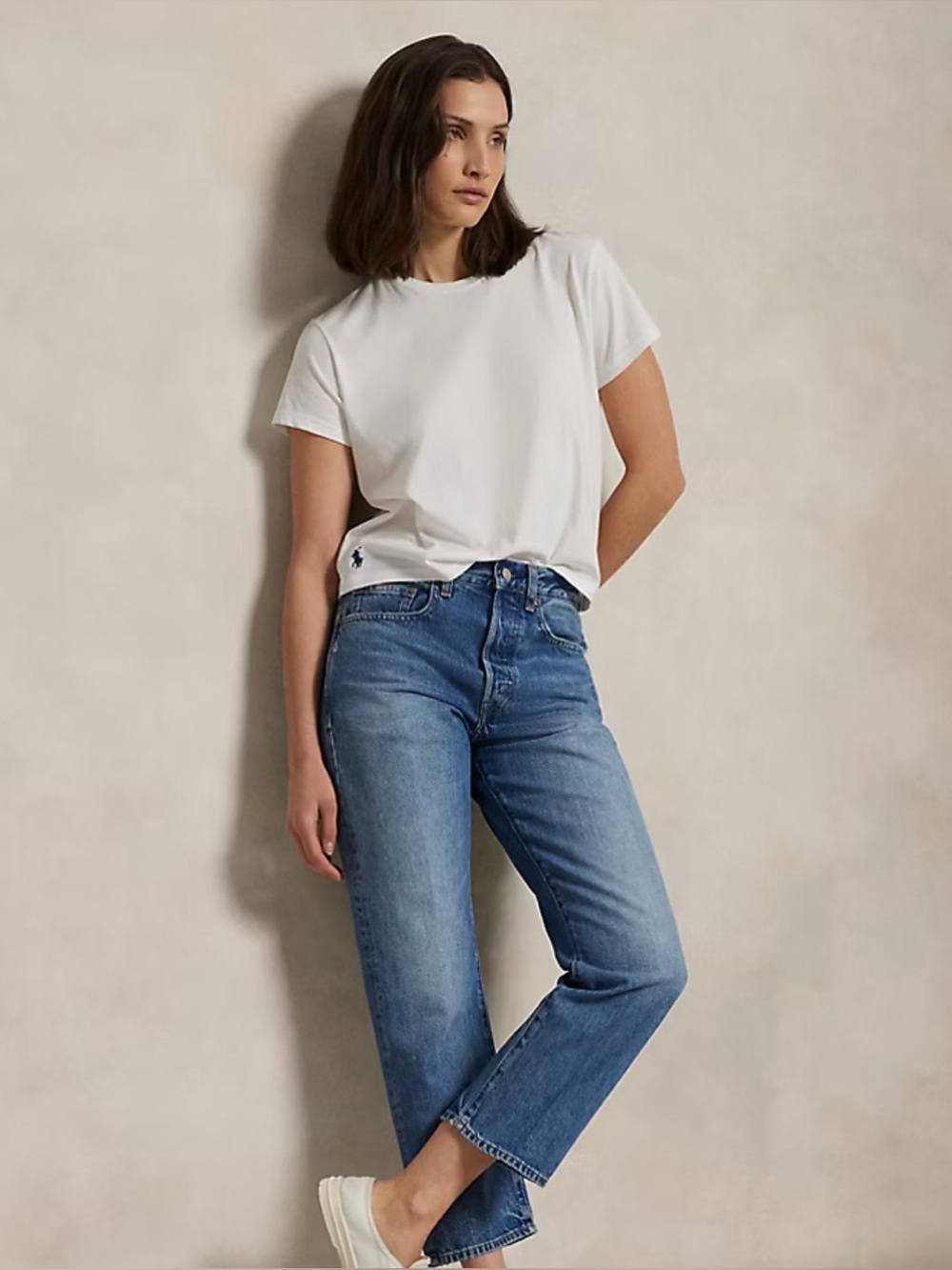 POLO by Ralph Polo Lauren Dark Blue Straight leg cropped Waverly Jeans